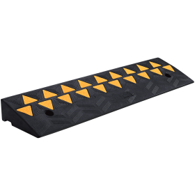 VEVOR Rubber Curb Ramp 3.7" Rise Height Sidewalk Curb Ramp, 10" Width 39.4" Length Driveway Ramp for Curb,  Heavy Duty Rubber Ramp for Forklif