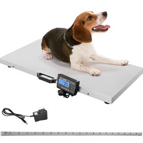 VEVOR 1100Lbs x 0.2Lbs Digital Livestock Scale Large Pet Vet Scale Stainless Steel Platform Electronic Postal Shipping Scale Heavy Duty Large Dog